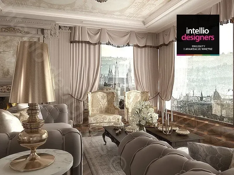 Apartment pałacowy stworzony przez Intellio designers w Krakowie wyjęty niemal z baśniowej rzeczywistości